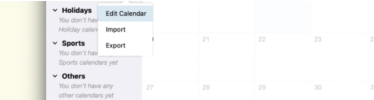 Edit Yahoo Calendar