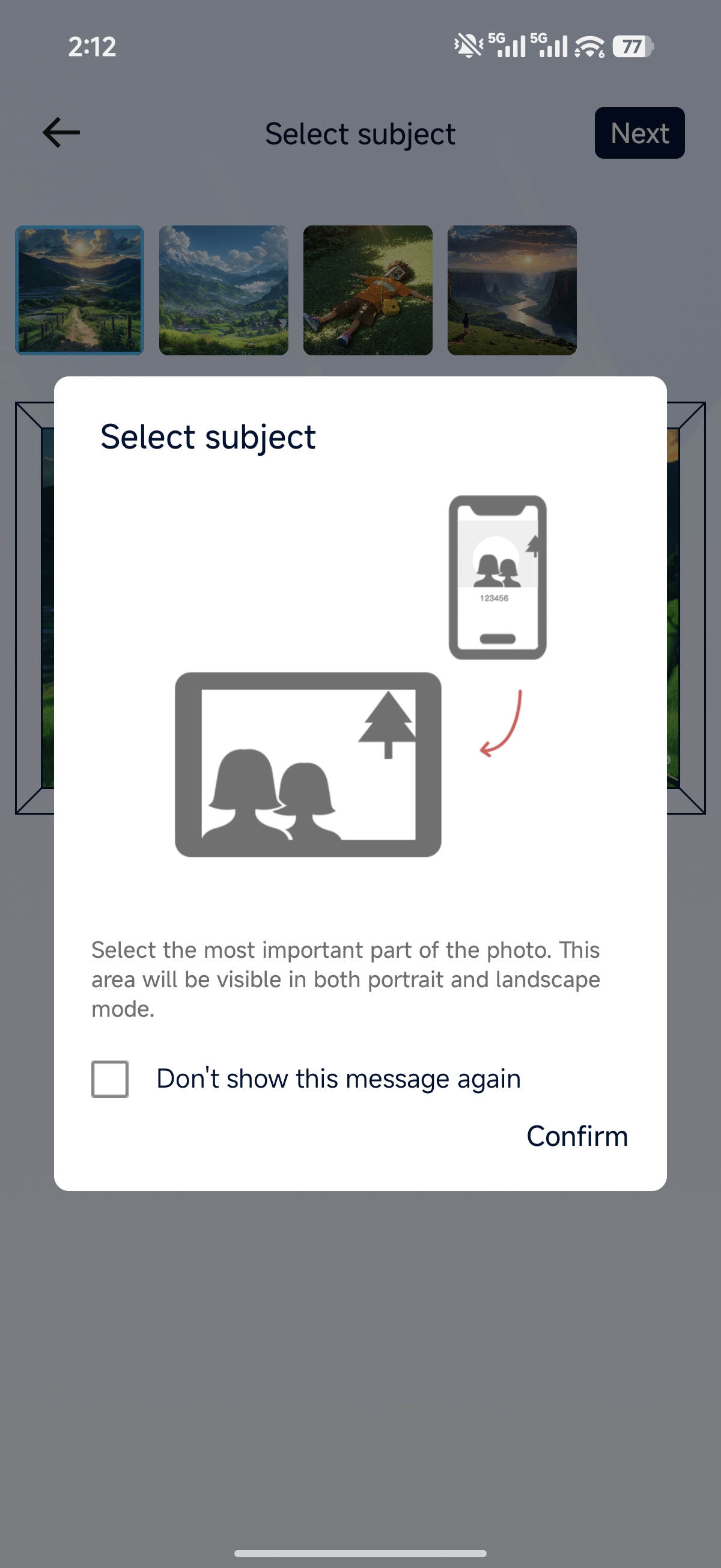Adjust Photo Size Example