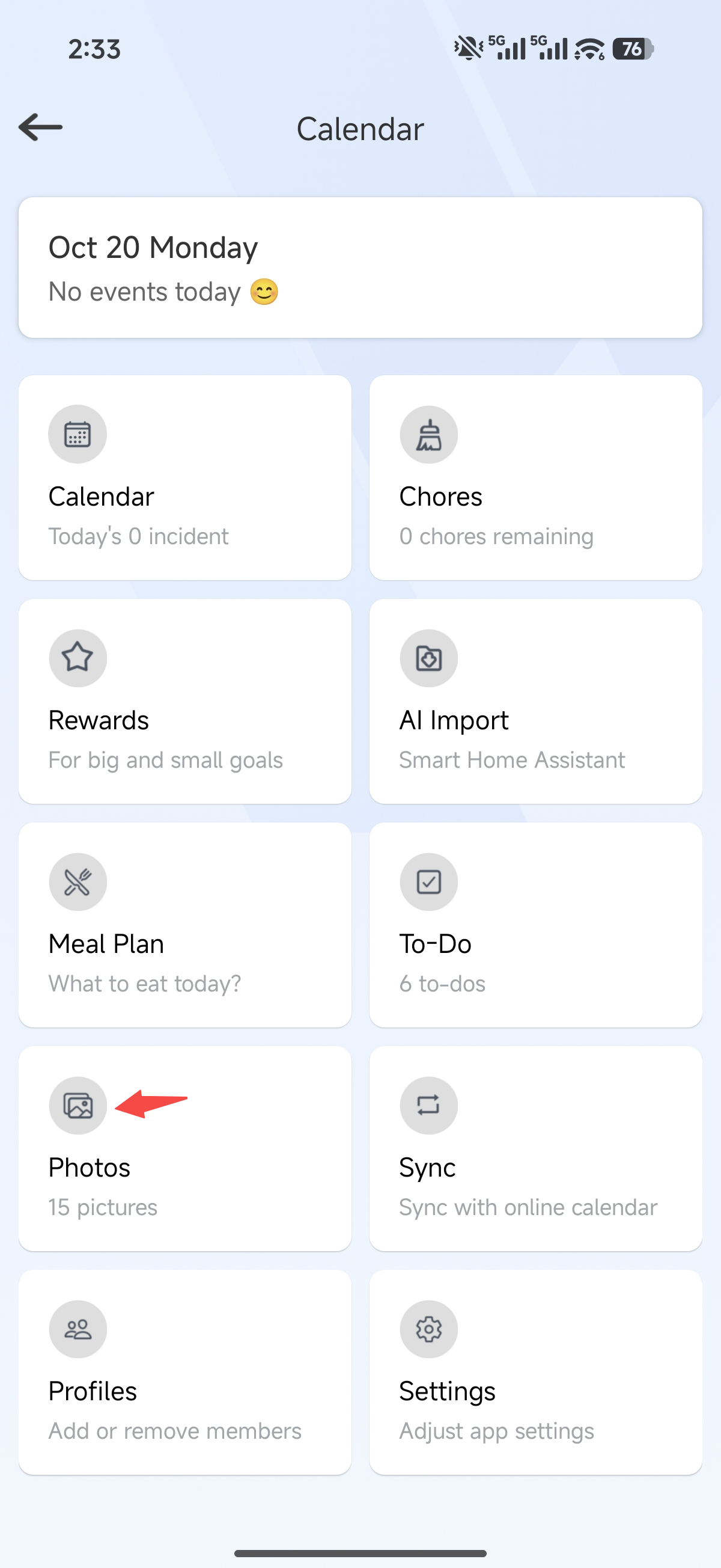 Open Everblog App - Photo Section